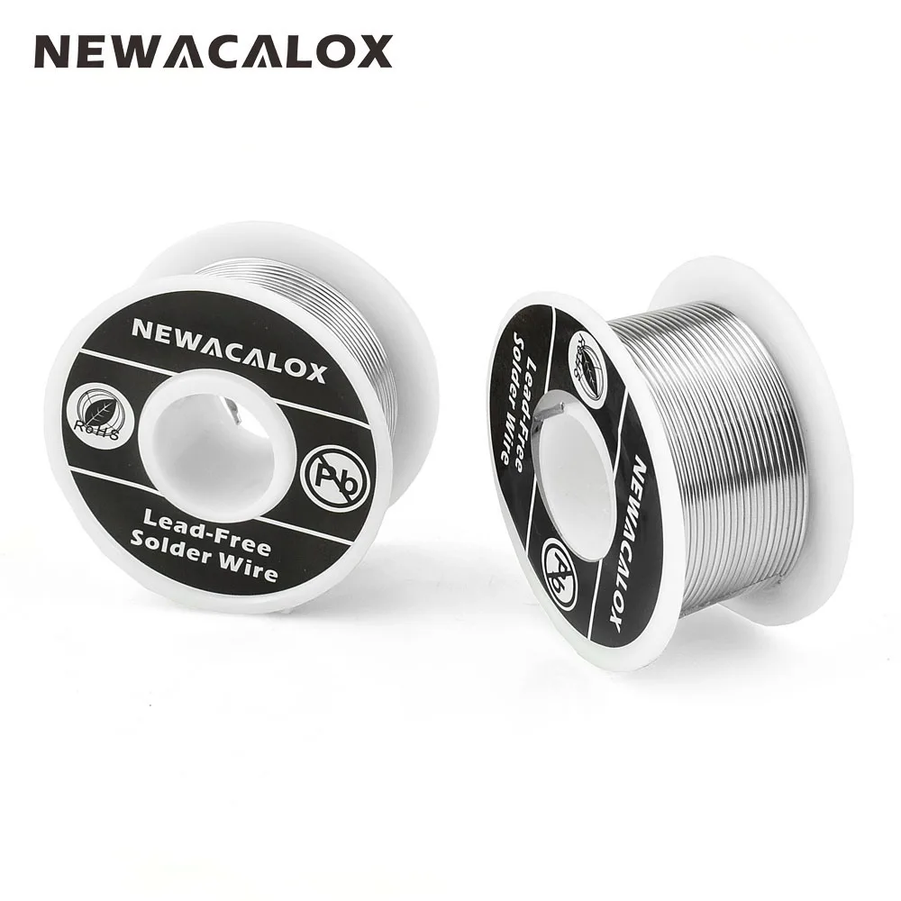 NEWACALOX 2 шт./компл. 1 мм сварочная проволока электроды для сварки катушки 100g/3,5 oz свинцово-оловянные линии потока 2.0% Серебряный Проволочный припой для пайки