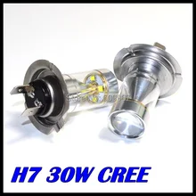 H7 светодиодный лампы 30Вт чип Мощность ультра яркий CREE чипы, H7 h11 h8 h9 9006 9005 светодиодный свет Автомобильная противотуманная фара Свет 700LM Белый 12-24 v