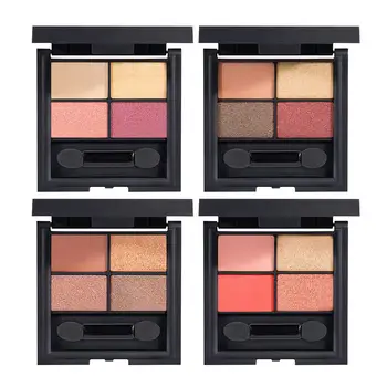 

4Color Glitter Eyeshadow Palette Pressed Shimmer Matte Eye Shadow MakeUp LongLasting Eye Palette Hua For Beauty Cosmetic