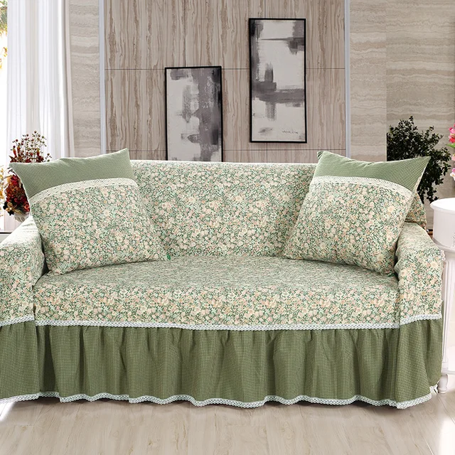 Korean Style Bamboo Cotton Linen Fabric Non Slip Sofa Towel Korean Style Bamboo Cotton Linen Fabric Non Slip Sofa Towel Cover Single Two