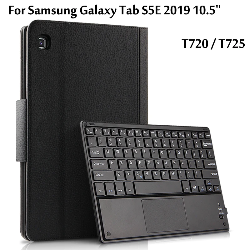

Wireless Bluetooth Keyboard Case For Samsung Galaxy Tab S5E 2019 Case 10.5'' T720 T725 Tablet Case Leather Stand Funda Cover