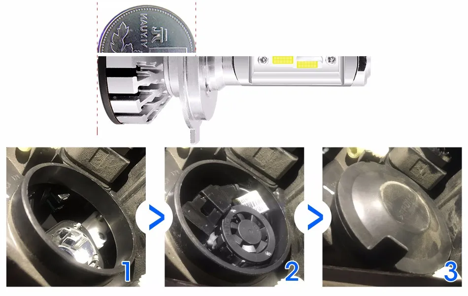 2 hlxg bulbs h7 for car led H1 H3 H8 H11 9005 H4 LED Headlights 50W 10000LM Car SMD Chips Motorcycle Light Source 12V 24V 6000K