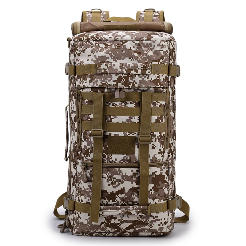 Nylon Wearable Outdoor Camping Bag Tactical Outdoor Backpack Waterproof For Camping Cycling Durable 5 Colors - Цвет: Desert Camouflage