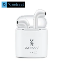 Samload TWS Bluetooth Earphones I7 Mini True Wireless Earbud Portable Headset For iPhone 6 Plus Xiaomi Android with Charging BoX
