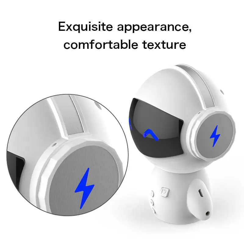 

Kuulee Mini Wireless Robot Loudspeaker TF USB Subwoofer Bluetooth Speakers Mp3 Stereo Audio Music Player