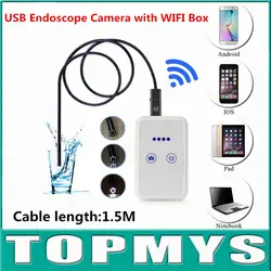 Беспроводной WiFi USB эндоскопа инспекционной Камера tm-we9 9 мм Len Cable1.5M USB 2.0 Поддержка Andriod iso ПК Wi-Fi Пинхол Камера