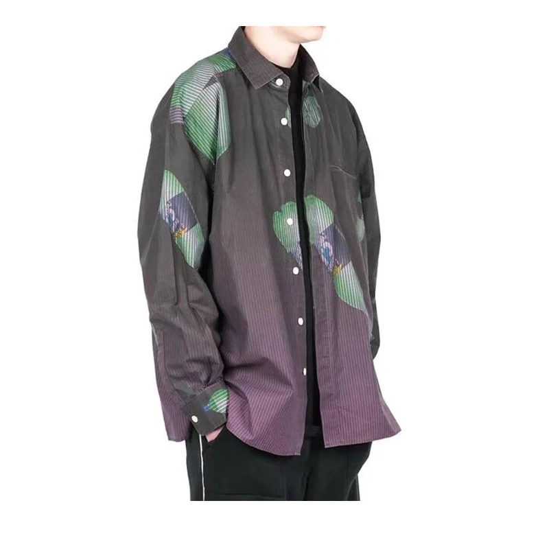 

CE CAVEMPT Men women long sleeve shirt dress hawaiian kanye west streetwear jogger causal hip hop Sprite shirts tops chemise