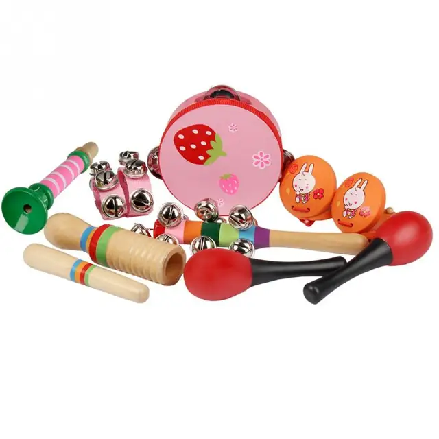 10pcs Orff Musical Instruments Set Children Early Childhood Music