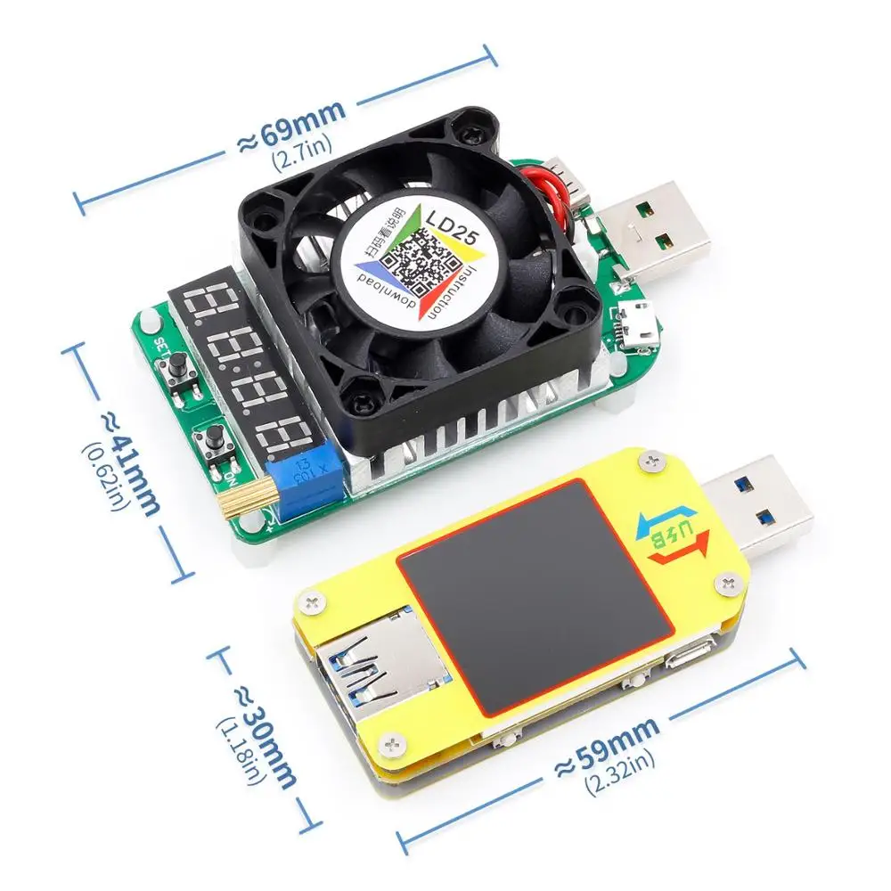 UM34 UM34C Для APP USB 3,0 Тип-C DC Вольтметр Амперметр Напряжение измеритель тока, для батареи зарядки измерения Кабельный тестер сопротивления - Цвет: LM34 and LD25