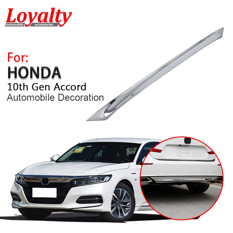 

Защита заднего бампера Honda Accord 2018 2019 ABS, серебристый, хромированный