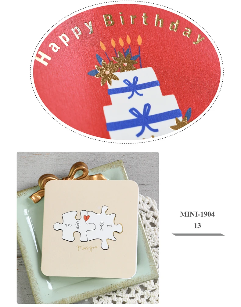 Eno поздравительные Мини-открытки милые поздравительные открытки все acassion маленькие открытки на день рождения для детей, открытки на день Святого Валентина