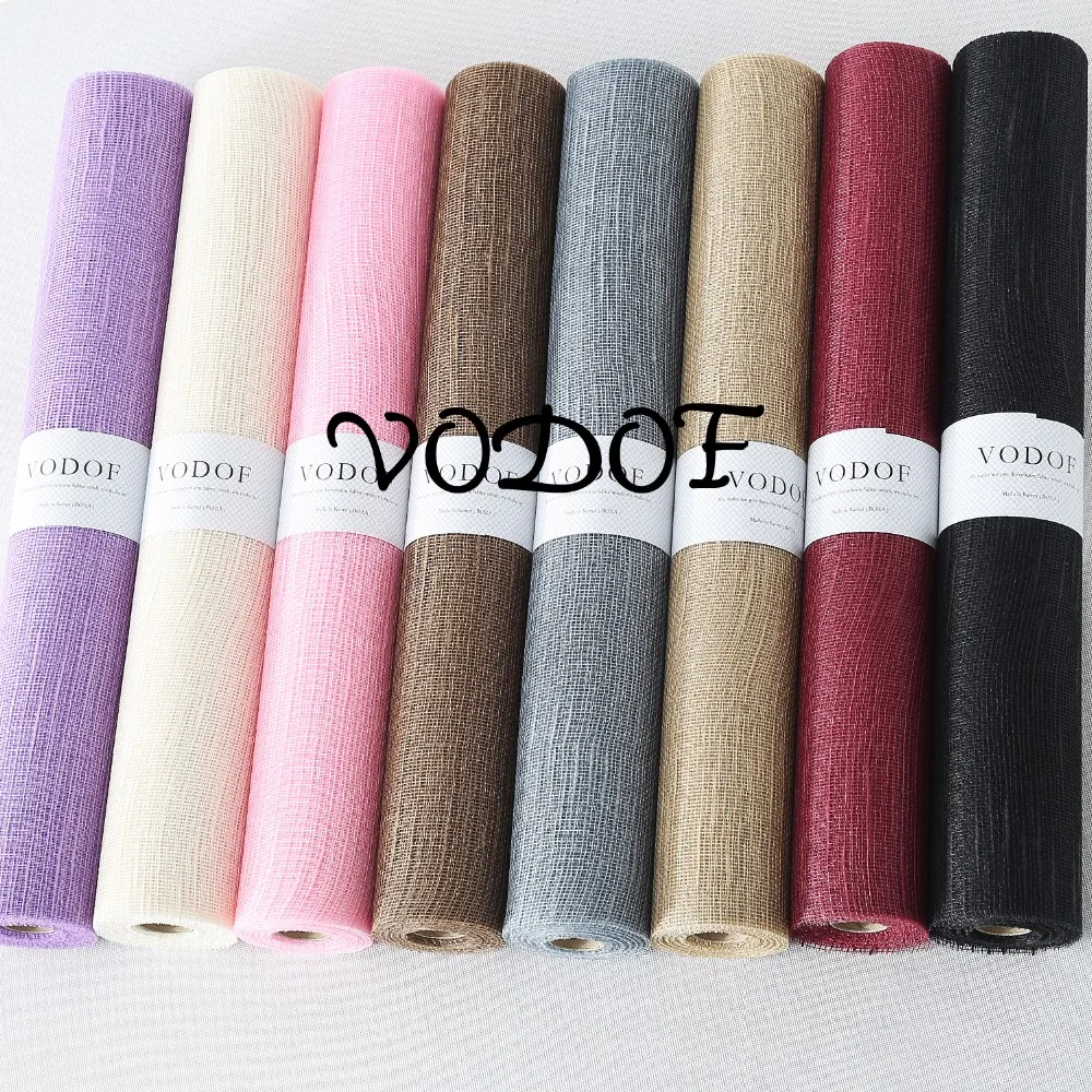 2017New Design Korea Cotton Deco Mesh Frabic Roll 10yard*21inch For Flower and Gift Packing