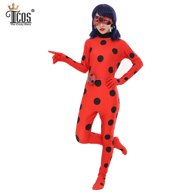 lady bug halloween costume woman miraculous disfraz ladybug infantil cosplay costumes marinette carnival birthday party bodysuit