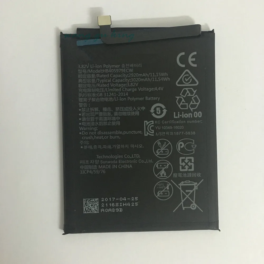 

Original HB405979ECW phone battery For Huawei NOVA CAZ-AL10 CAZ-TL00 Enjoy 6S 2920mAh