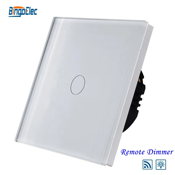  1 банды 1way удаленный диммер сенсорный смарт-переключатель, стеклянная панель выключатель света, ЕС/ВЕЛИКОБРИТАНИЯ стандартный AC110-240V, Бесплатная доставка 