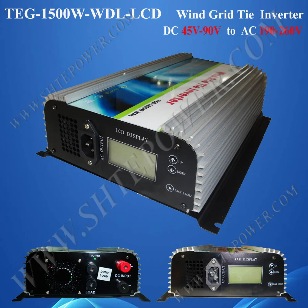 

1.5kw wind power inverter 1500w wind turbine on grid dc to ac with lcd inverter