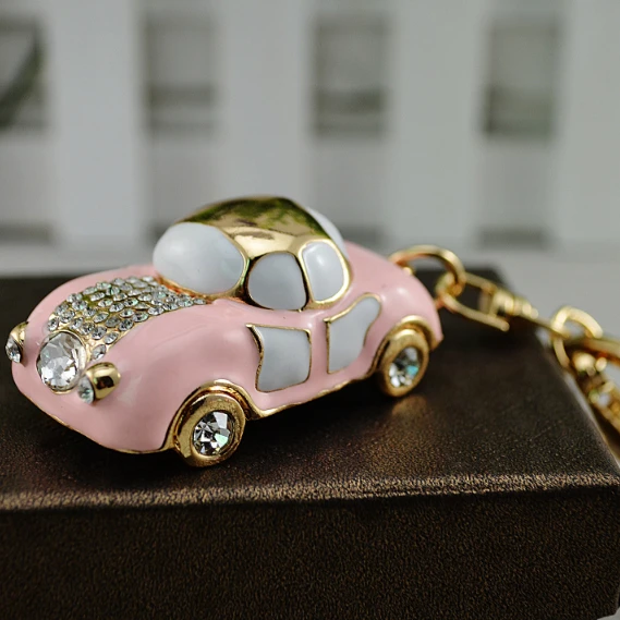 

New Arrival Cool Rhinestones and Metal Mini Car Model Styling Keychain Key Hanger Key Ring Key Chain
