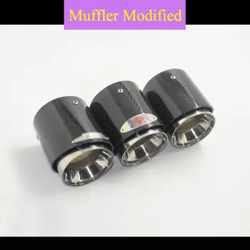 

Customer-made!Good Quality of Carbon Fiber Muffler Tips Exhaust Mi*i with W Logo Single Out Straight Plug fit ALL Cars
