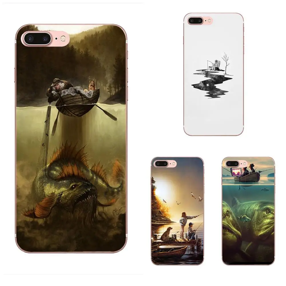 

Soft TPU Cases Cover For Xiaomi Redmi Note 2 3 3S 4 4A 4X 5 5A 6 6A Pro Plus Funny Fishing