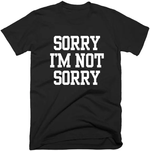 

Skuggnas Sorry I'M Not Sorry T-Shirt Fashion cool tees cute Hipster tee shirt Tumblr aesthetic harajuku gothic Unisex Tops