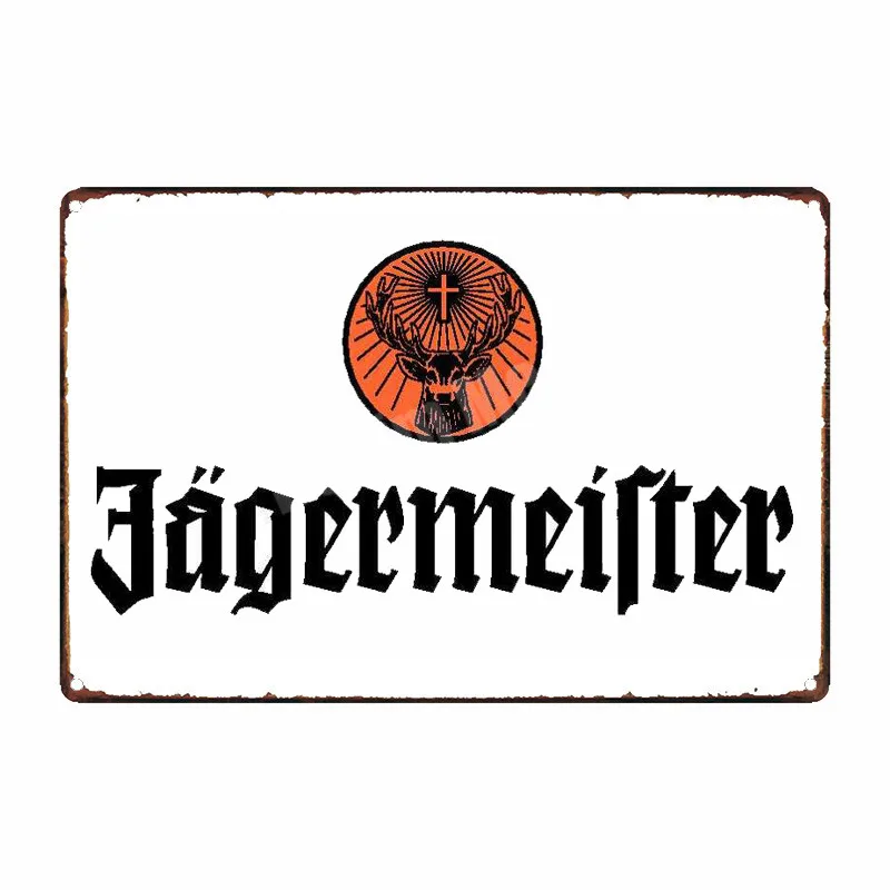 Jagermeister потертый шик, металлический плакат, украшение для паба, бара, голова оленя, настенная наклейка, ликер, металлическая настенная художественная жестяная вывеска, домашний декор, MN107 - Цвет: A