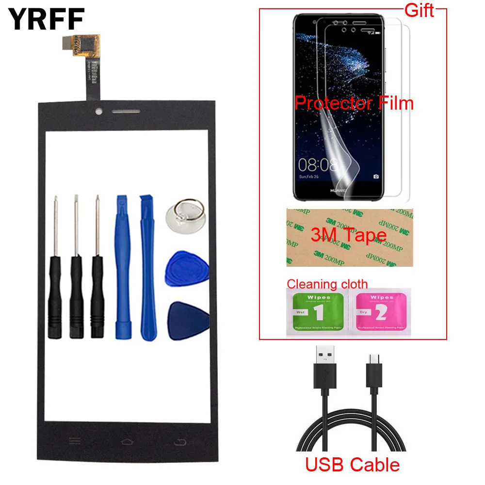 

TouchGlass Mobile Phone Touch Screen For THL T6 T6S T6C T6 Pro Touch Screen Glass Digitizer Panel Lens Sensor Tools + Gfit