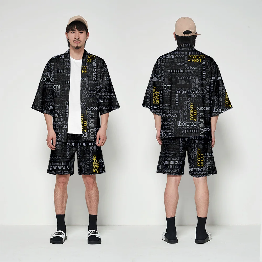 Японское кимоно кардиган для мужчин Haori Yukata мужской костюм самурая одежда кимоно куртка Мужская s кимоно рубашка блузка Одежда Obi