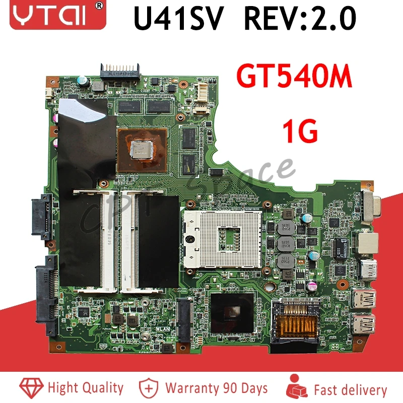 U41SV материнских плат REV: 2,0 для ASUS U41S U41SV Материнская плата ноутбука GT540M HM65 PGA989 DDR3 USB3.0 материнская плата полностью проверена