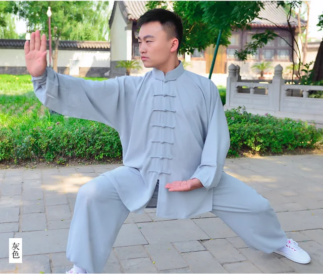 US $46.99 Tai chi clothing cotton and rayon sports clothes Taijiquan practice Wushu clothing Kungfu Clothing 
