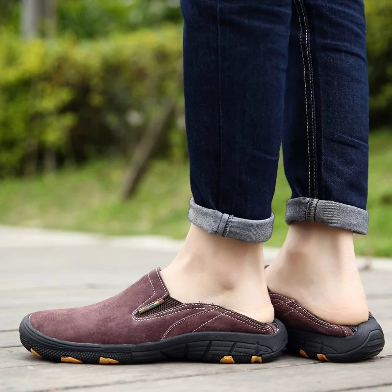 DESERT RAM Brand Non Slip Shoes Casual Shoes Genuine Leather Loafers Men Breathable Flats Men Waterproof Loafers Anti-Collision (16)