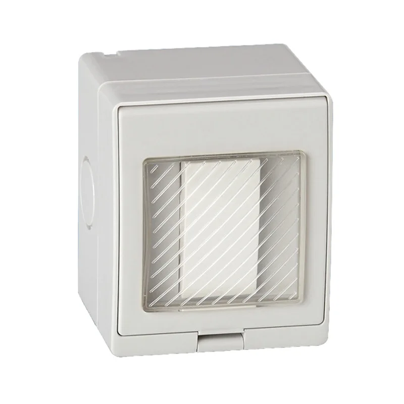 Water Proof Grade Ip55 Room Outdoor Wall Switch 1 Bit An Open Control