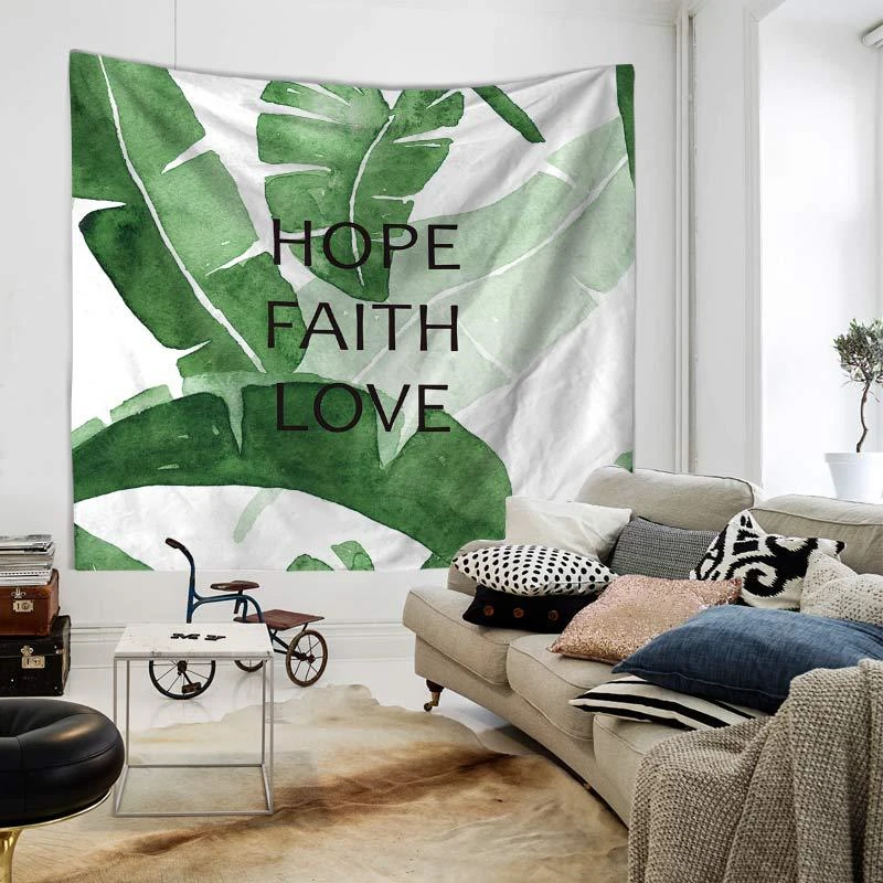 Simple Nordic Style Leaf Printed Wall Tapestry Home Art Hanging Tapestry Bedroom Carpet 1pcs Soft Polyester Livingroom Tapestry Simple Nordic Style Leaf Printed Wall Tapestry Home Art Hanging Tapestry Bedroom Carpet 1pcs Soft Polyester Livingroom Tapestry