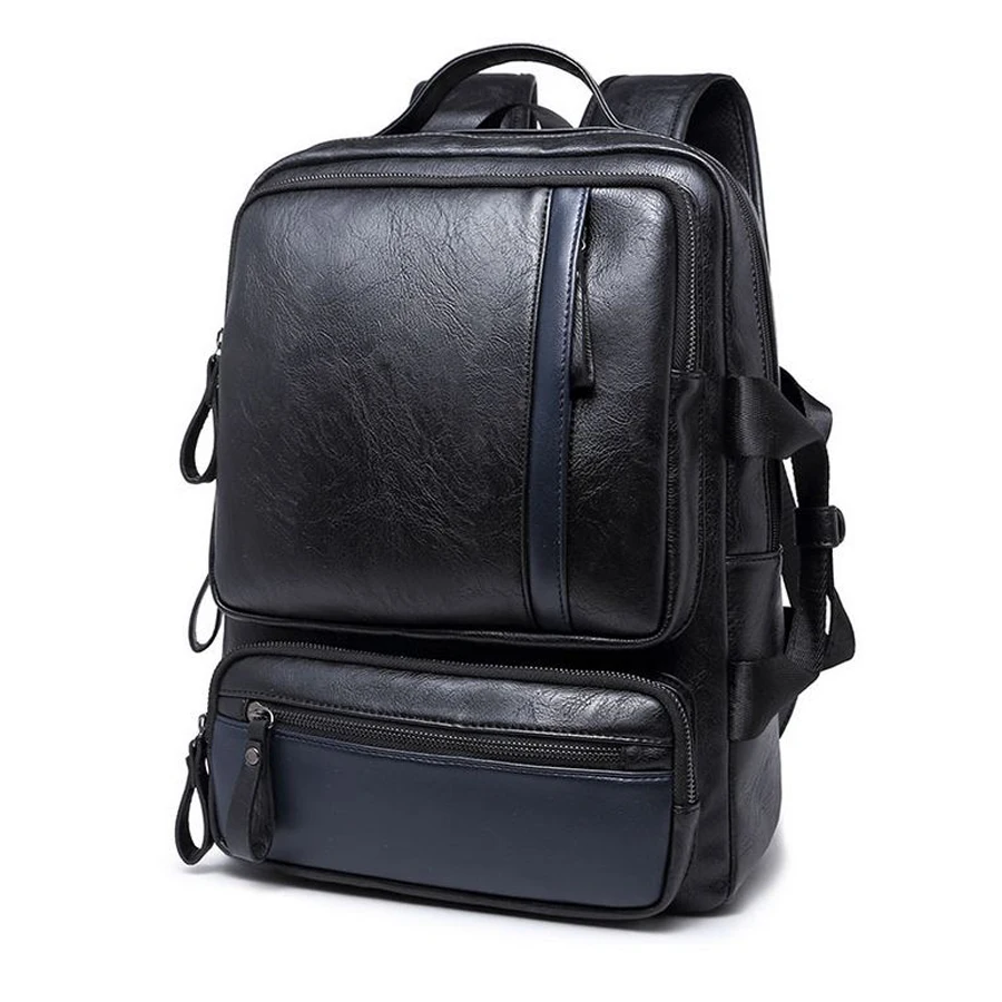 Mens backpacks Trendy Travel Bags IPAD bag schoolbags leather men's