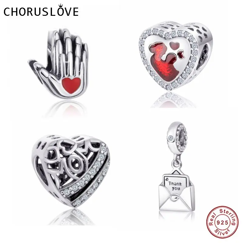 

Choruslove Hot New 925 Sterling Silver Charms Mother's Day Series Beads fit European DIY Bracelet Necklace for Women Gift