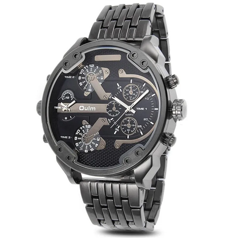 Luxury Delicate Men S Watch Military Army Dual Time Quartz Large Dial Wrist Fashion Watch Relogio