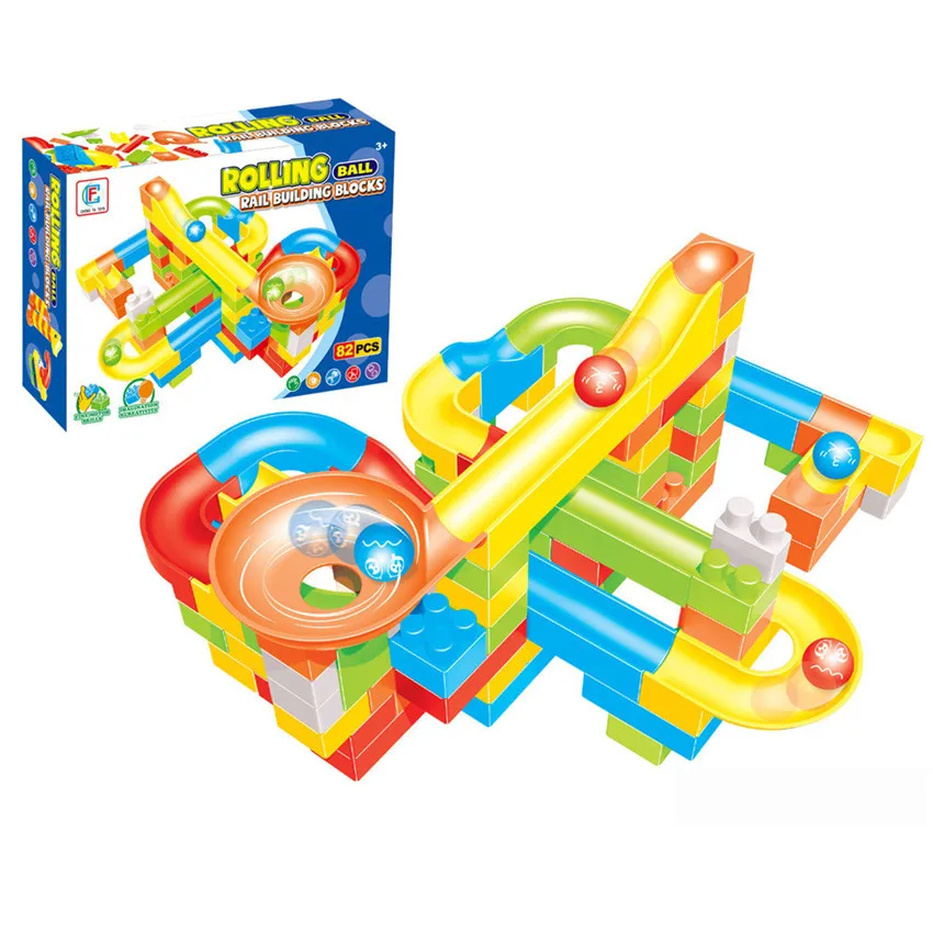 

Hot Sell Big Size Magic Marble Race Run Maze Balls Track Building Blocks Funnel Slide Building Brick Compatible Legoed Duploed