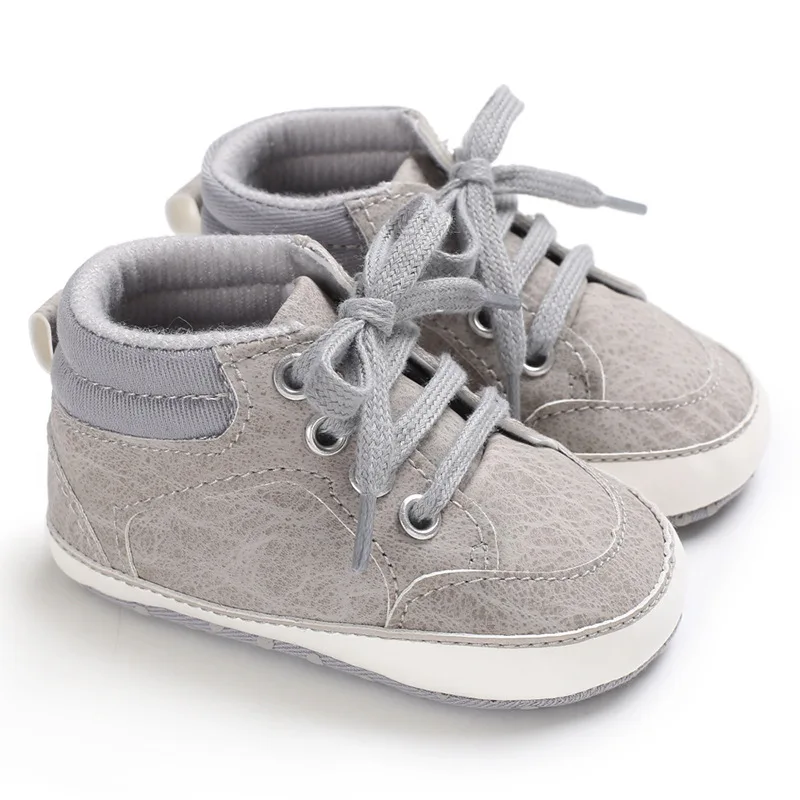 Детская обувь для мальчиков и девочек, обувь для новорожденных мягкая подошва, кроссовки, хлопковая детская обувь, спортивная повседневная теплая детская обувь, обувь для первых шагов - Цвет: grey