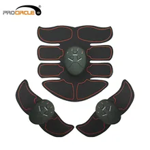 Вибрационный фитнес-массажер, тренажер для живота, EMS, беспроводной стимулятор, батарея, Электронный тренажер для мышц