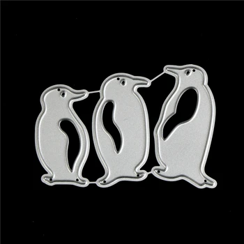 

6.5*5cm penguin scrapbooking DIY Flower Shape Sharp Metal Book photo album art card