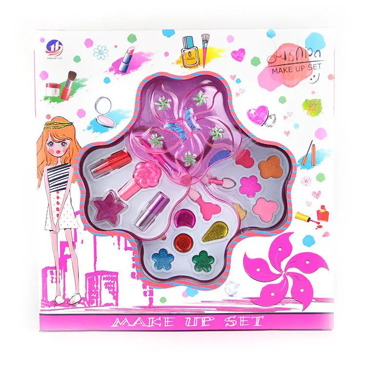 Детская косметика игрушка-подарок для девочки коробка детский макияж игрушечный театр Preten Play - Цвет: three layers A