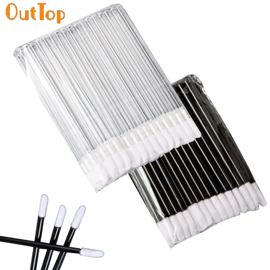 

OutTop ColorWomen 50pcs Disposable MakeUp Lip Brush Lipstick Gloss Wands Applicator Make Up Tool je17 Drop Shipping F30