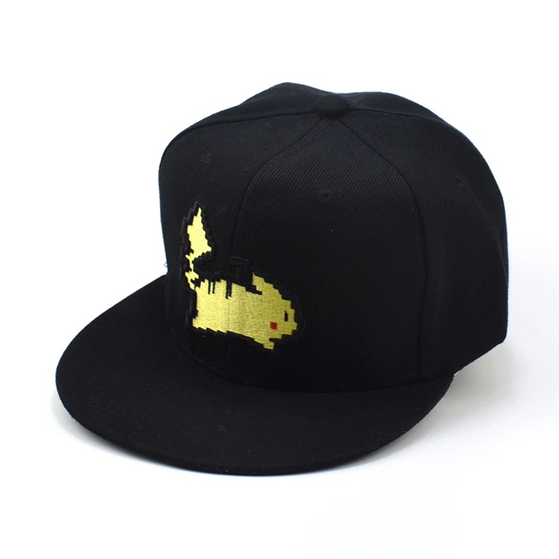 

Japanese Famous Animation Cartoon Comic Cute Lovely Pokemon GO Pikachu Flat Snapback Caps Hat for Men Women cap Baseball cap
