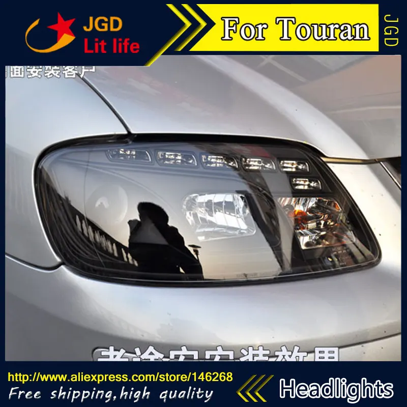 Автомобильный Стайлинг светодиодный HID Rio светодиодный чехол для фары для VW Touran 2003-2006 Биксеноновые линзы ближнего света