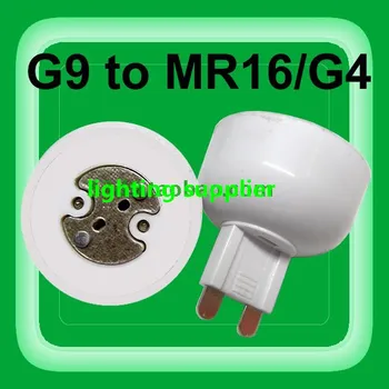 

Freeshipping 10pcs/lot portable G9 led lamp base converter light bulb adapter holder G9 to MR16,G4,G5.3,GY6.35,G8 led socket