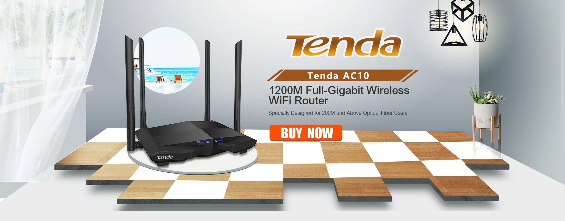 Tenda AC11/AC6/AC7/AC10 Wireless Wifi Router Gigabit Dual-Band AC1200 Repeater with 5*6dBi High Gain Antennas Wider Coverage