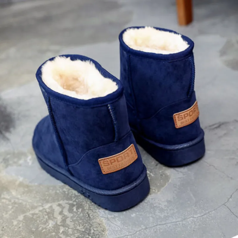 

Women Boots Winter Non-Slip Suede plush Snow Boots Female Causal Warm Footwear Fashion Ankle Boots Flat Winter Shoes Woman