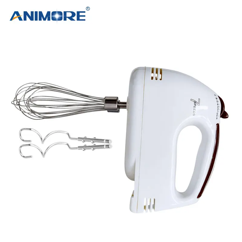 

ANIMORE Electrical Handheld Food Blender 7 Speed Adjust Double Whisk Eggs Mixer Batter Beater For Kitchen Cake Food Mixer