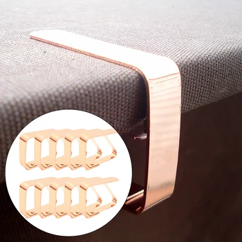 

Behogar 10PCS Matte Rose Gold Square Stainless Steel Table Cloth Tablecloth Clips Clamp Holder for Home Picnics Restaurant Party