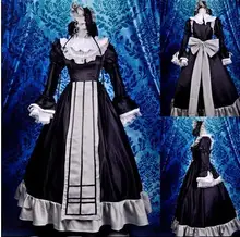 Gothic lolita traje de mucama vestido medieval renacimiento vestido GOSICK Victorique De Blois cosplay para las mujeres vestidos de fiesta