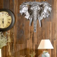 European Elephant Sculpture Hanging Decoration Resin Animal Head Statue Modern Home Wall Decoration Ornament Artwork Craft European Elephant Sculpture Hanging Decoration Resin Animal Head Statue Modern Home Wall Decoration Ornament Artwork Craft